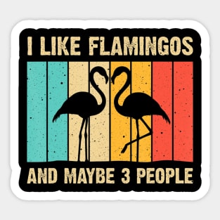 Funny Flamingo Design Pink Flamingo Bird Lovers Sticker